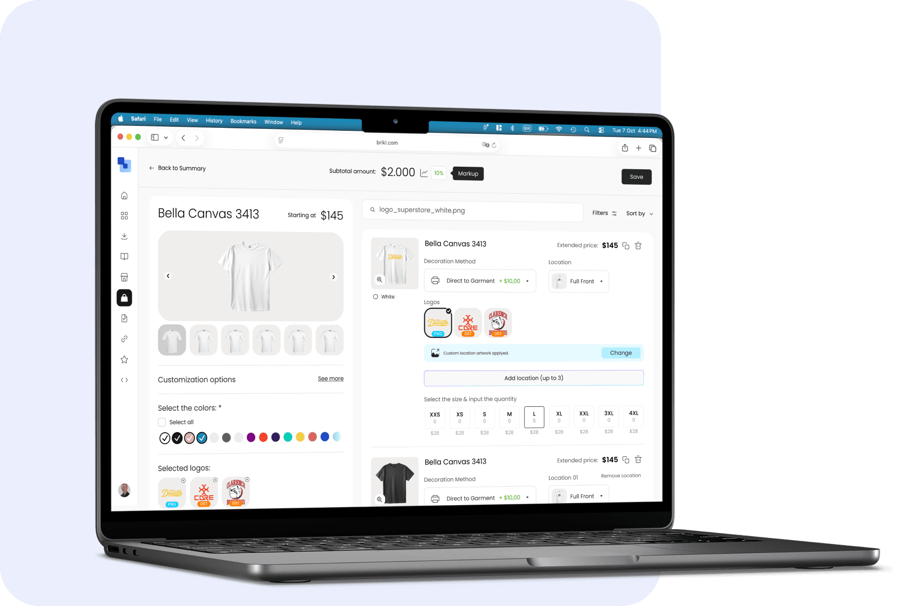 Brikl order management dashboard for direct ordering