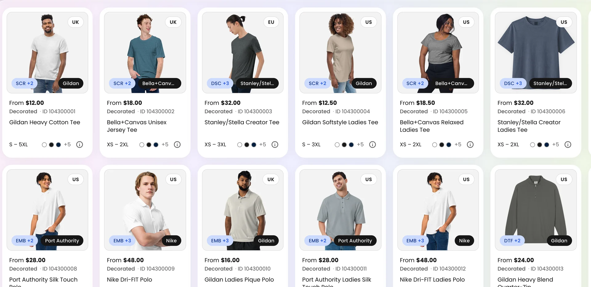 The Brikl Marketplace — decorated products with photos at live wholesale cost