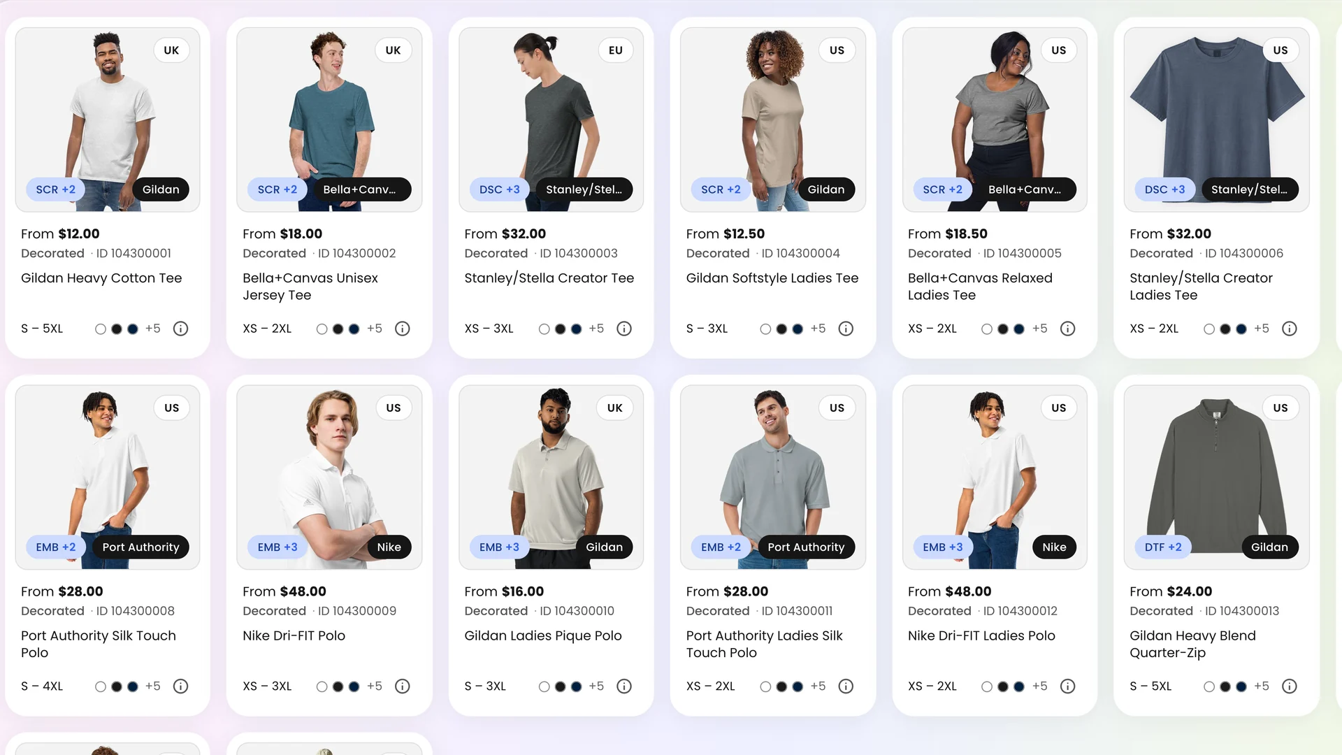 The Brikl Marketplace — decorated products with photos at live wholesale cost